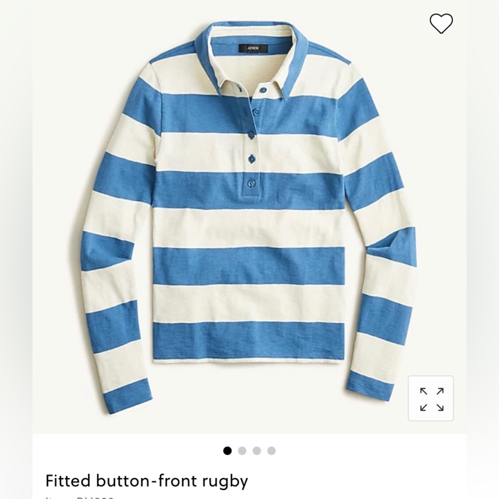 J Crew Fitted Rugby Shirt